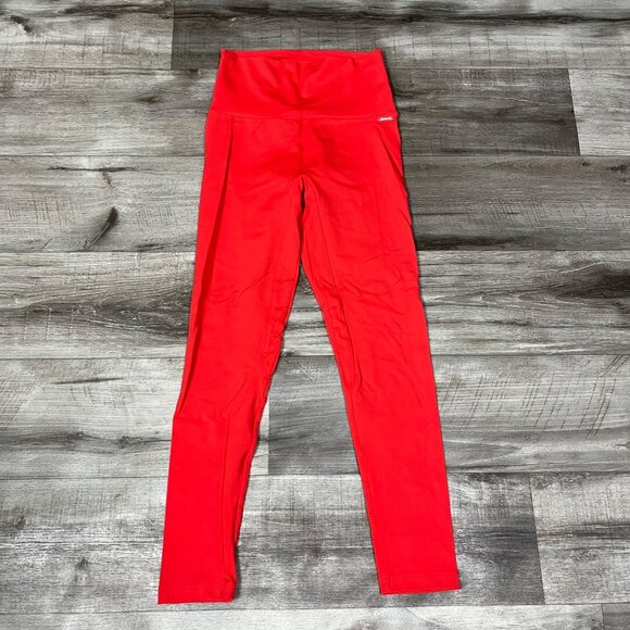 ECHT Athletic High Rise Scrunch 7/8 Ankle Yoga Pants Red Women’s Size S - Picture 1 of 8